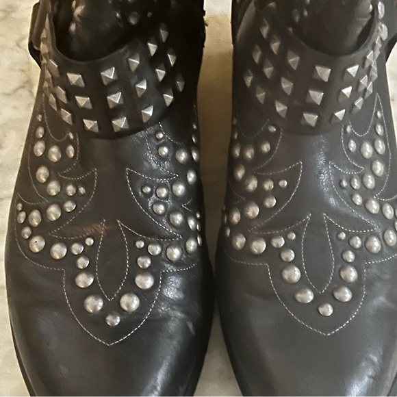 Ariat Genuine Leather Studded Cowgirl Moto Boots - Picture 6 of 11